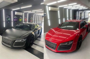 Audi com Envelopamento colorido